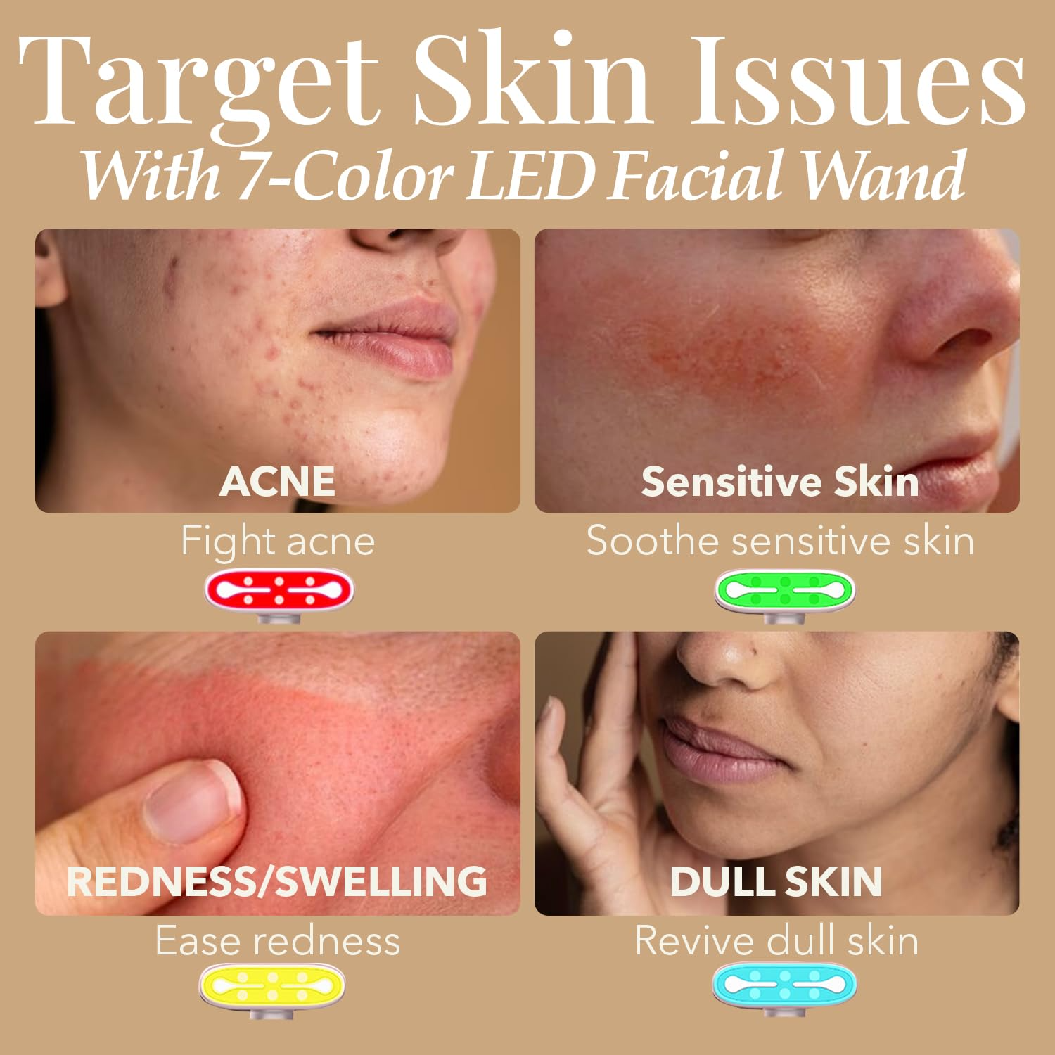 ZEENCARE 7 Color LED Therapy for Face & Neck, Rechargeable Facial Skincare - Image 5