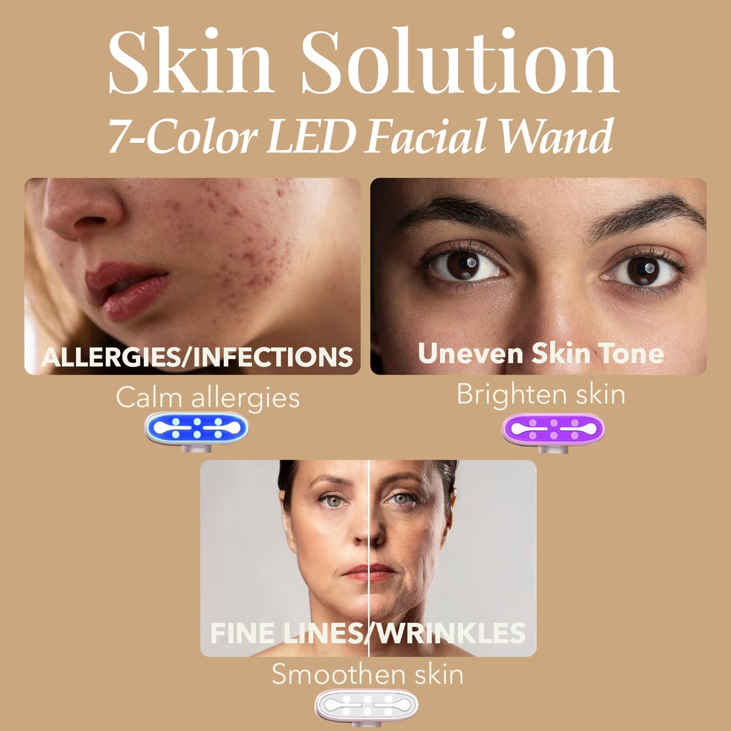 ZEENCARE 7 Color LED Therapy for Face & Neck, Rechargeable Facial Skincare - Image 6