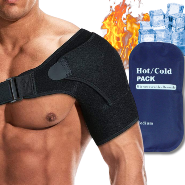 ZEENCARE Shoulder Brace with Reusable Hot and Cold Gel Pack