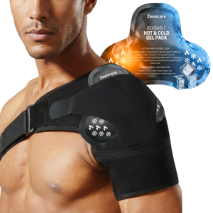 ZEENCARE Shoulder Brace with Reusable Hot and Cold Gel Pack